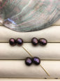 AAA 9mm deep brown rice freshwater Pearls,drop pearl earring material,oval teardrop pearl pairs,LR9-3A-27