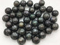 1pc 10-14mm Round Carved Tahitian Pearl - Hand Carved - Tattoo Tahitian Pearls, carved pearls, flower designs, CAC-FLW-9-8