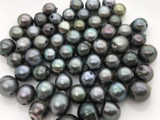 10.5-12mm Real Tahitian pearl bracelet, High Luster pearl, Pearl Leather bracelet, Taitian pearl bracelet, Black Leather bracelet, Le10-009