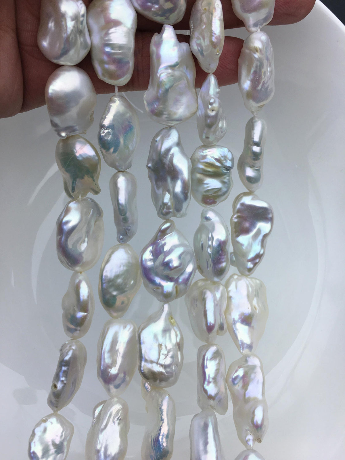 AA+ 14-16mm white long keshi baroque Freshwater Pearl, DIY Loose Freshwater Pearl, wholesale price, china wholesale pearl, ZS-200-108