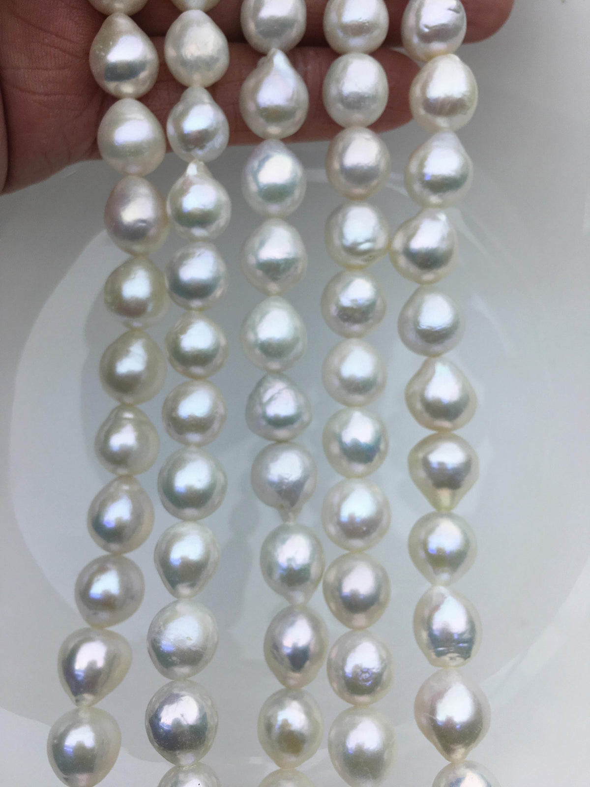AA 10-12mm white drop Edison Freshwater Pearl,ED12-2A-5-50