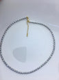 16+2'' AA+ 3-4mm tiny gray rice freshwater Pearl necklace, genuine freshwater Pearl necklace, Natural Pearl Necklace, NPN1-T50