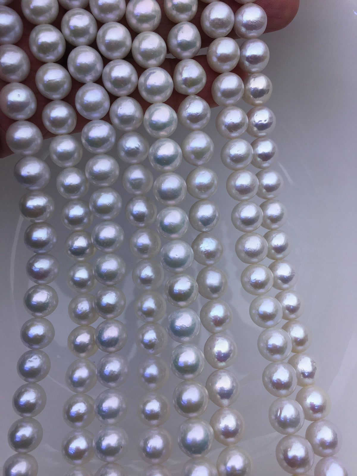 AAA- 8-10mm white round freshwater pearls,RP9-2A-3
