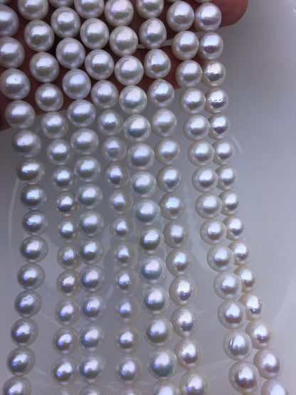 AAA- 8-10mm white round freshwater pearls,RP9-2A-3