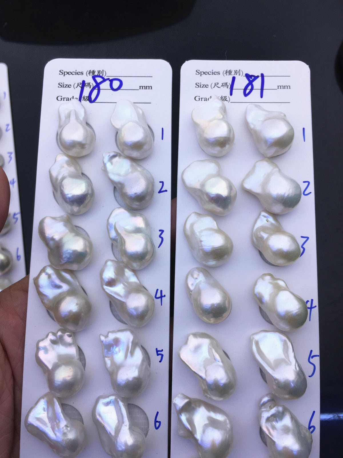 AAA 13-15x18-22mm White Flame ball Pearl Pairs - large Baroque freshwater pearl pairs,top half hole,FL15-3A-8-72