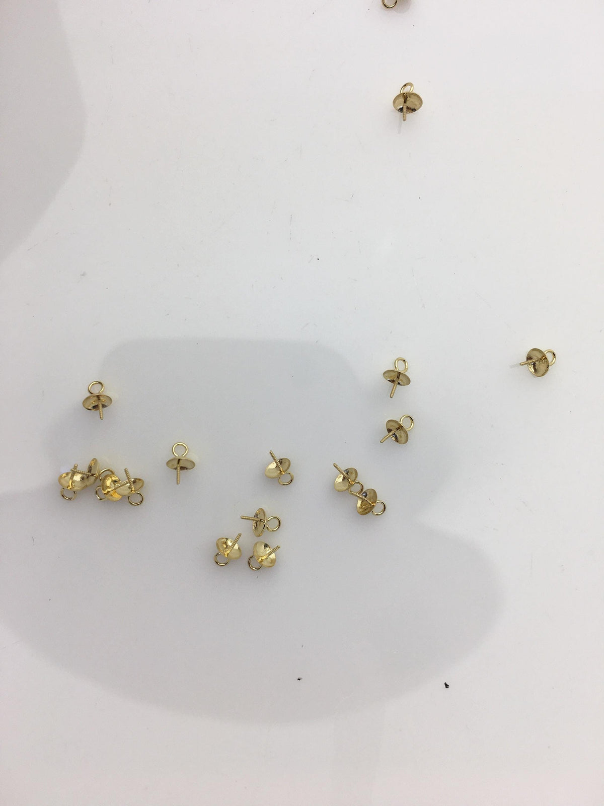 3.5mm cup yellow 18k solid gold smooth cup pendant hook, for pendant,DIY,wholesale,ASG-Pd-005