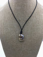 big gray bronze baroque pearl and leather necklace,valentine's day,Le1-067
