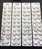 1 pair AAA 13-16x19-25mm White Flame ball Pearl Pairs - 0.9mm top half hole, large Baroque freshwater pearl pairs, FL15-3A-8-39