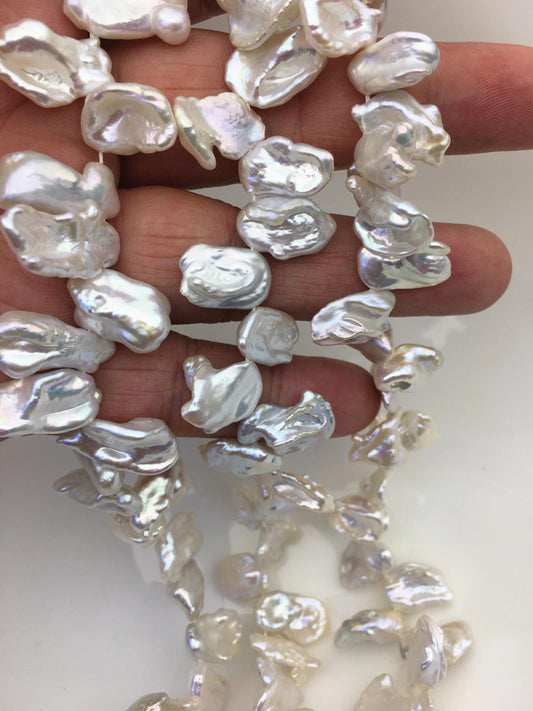 AAA 9-11mm White Keshi Freshwater Pearls,keshi pearl strands,ZS-129-8