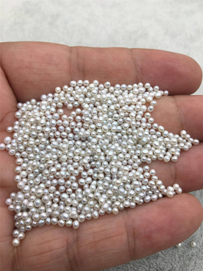 Rare!20pcs AAA 2-2.5mm natural gray near round freshwater seed pearls, 20pcs no hole, diy pearl beads, RP2-3A-15
