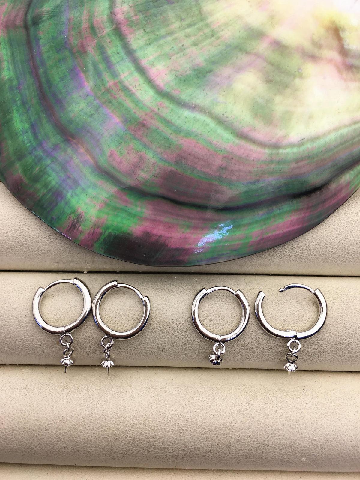 Heavy high quality S925 Sterling Silver clip earrings, 925 solid silver earwires, for dangle earrings, DIY, wholesale, ASL-ER-001