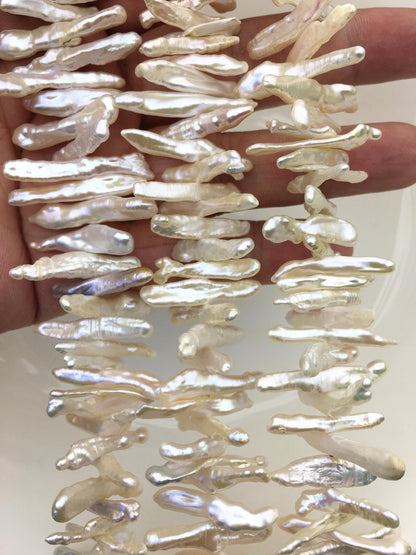 AAA/AA+ 4-7mm Small Keshi Toothpick freshwater pearls,ZS-80-26