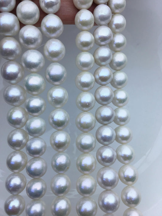 AA 11-13mm white big round Edison Freshwater Pearl,ED12-2A-5-69
