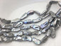 AA+ 11-15mm big gray Thick Keshi Biwa Pearl Necklace,ZS-200-120-25