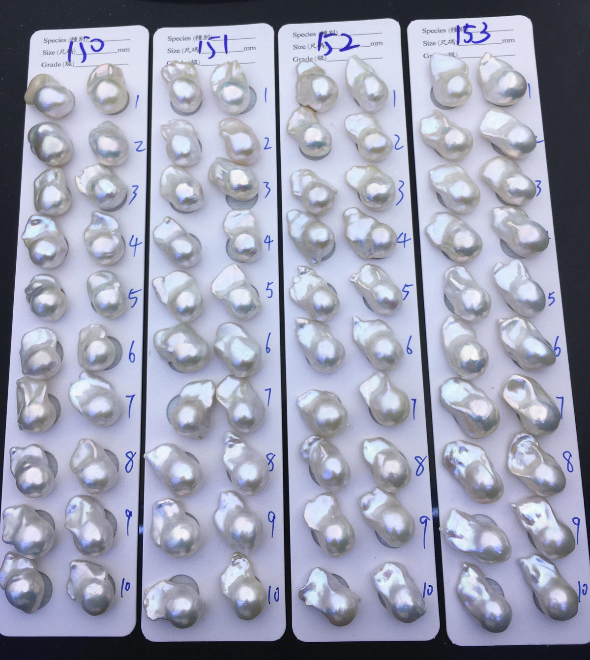 1 pair AAA 13-15x18-22mm White Flame ball Pearl Pairs-large Baroque freshwater pearl pairs,top half hole,FL15-3A-8-65