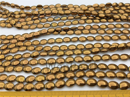 Hematite Brown,6x8mm Oval Excellent Luster Amazing Sale,AAA, 15.5 inches,G50-OTH6-002-2