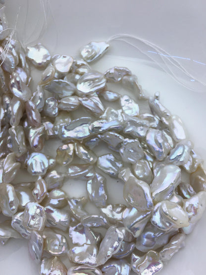 AA+ 11-14mm white long Keshi Freshwater Pearls,ZS-200-99
