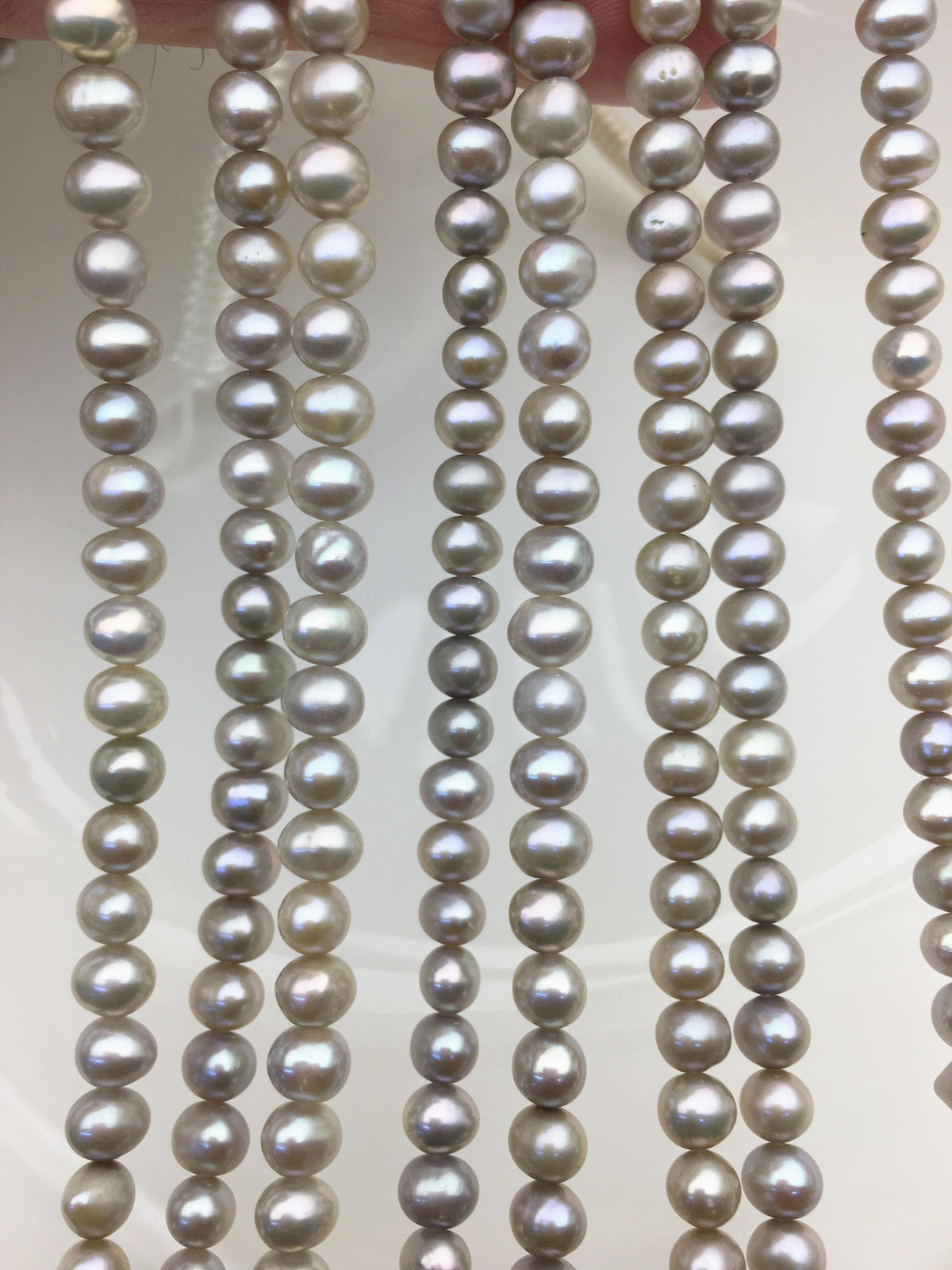 AA+ 5-6mm gray potato near round freshwater pearl,wholesale in bulk,CR5-T6