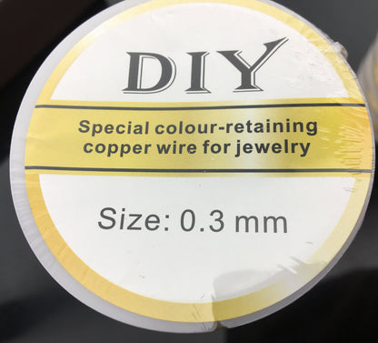 2 rolls 0.3/0.4/0.5/0.6/0.8mm 18k solid gold plated/Silver Color Copper wire Jewelry Wrapping, Jewelry Quality Copper Wire, A-OTH-020