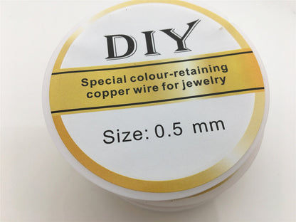 2 rolls 0.3/0.4/0.5/0.6/0.8mm 18k solid gold plated/Silver Color Copper wire Jewelry Wrapping, Jewelry Quality Copper Wire, A-OTH-020