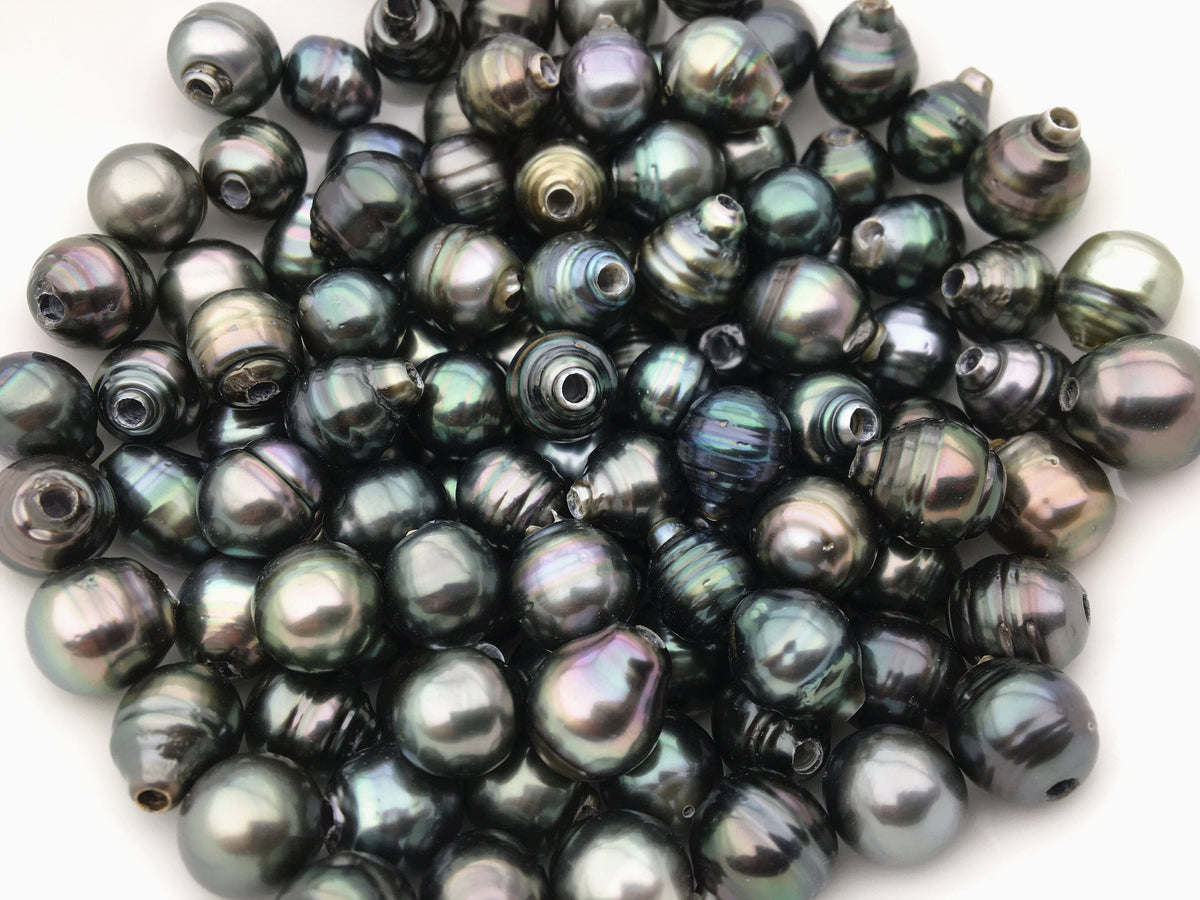 Real Green Tahitian pearl bracelet, High Luster pearl, Pearl Leather bracelet, Taitian pearl bracelet, Black Leather Pearl bracelet, Le10-002