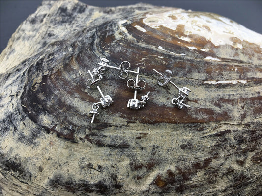 925 sterling silver cz stud earrings, Earwires findings , DIY earrings jewelry,ASL-ER-012