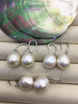 1 pair AAA 13-14mm white drop edison pearl dangle earrings,S925 Sterling Silver earrings,wedding pearl earrings,SE3-T9-1