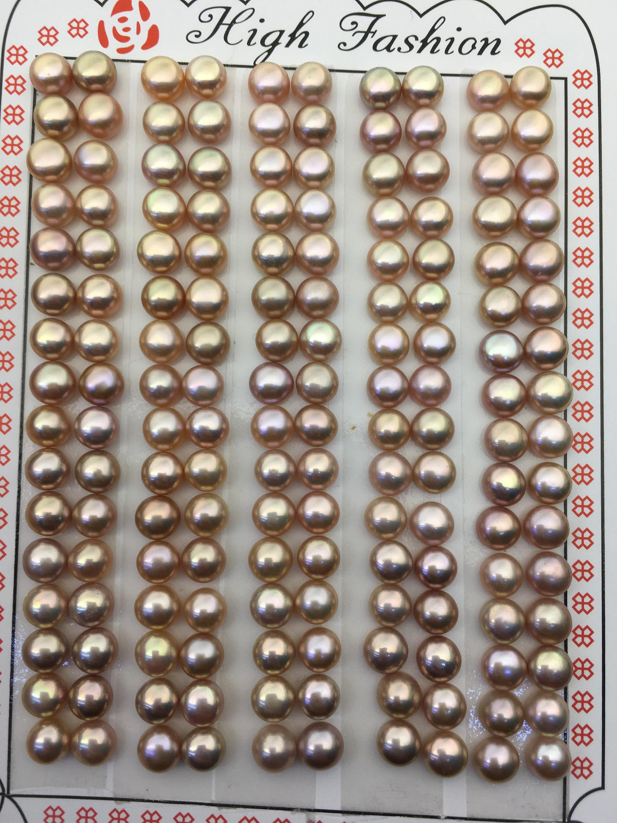 16 pairs AAA 4.5-5mm tiny purple rainbow button round freshwater pearl pairs, WHOLESALE, design for earrings, design for stud earrings, BTN4-T4