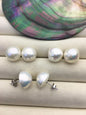 High Luster!1 pair AAA 13-14mm Mabe Half Ball Freshwater Pearl stud earrings,SE3-022-3