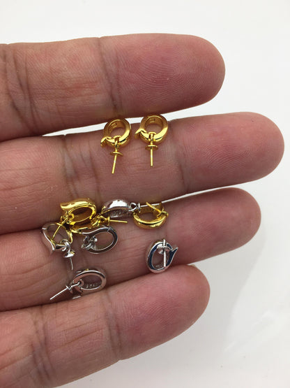 2pcs 6x8mm Silver/Gold S925 sterling silver pendant hook, for pendant,for DIY,wholesale,ASL-P-006