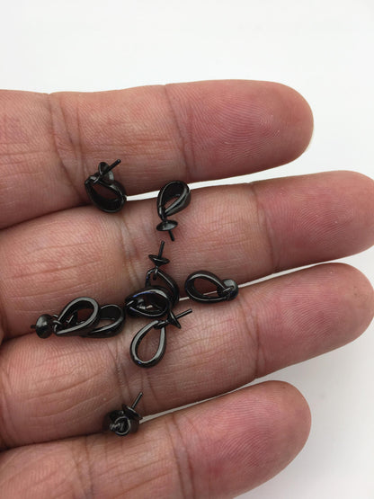 2pcs Big Size sterling silver Cup Pearl Bail Pin Pendant for Half-drilled Beads Charms Jewelry Making Accessory, ASL-P-003