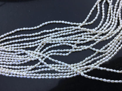 AAA 2.5-3mm white nugget seed pearls,irregular nugget freshwater pearl strand,cheap price,pearl factory china,LM2-3A-2