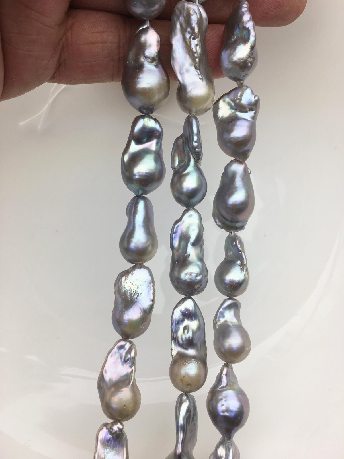 15.5'' AA+ 10-12mm gray flame ball pearl,FL15-2A-5-80