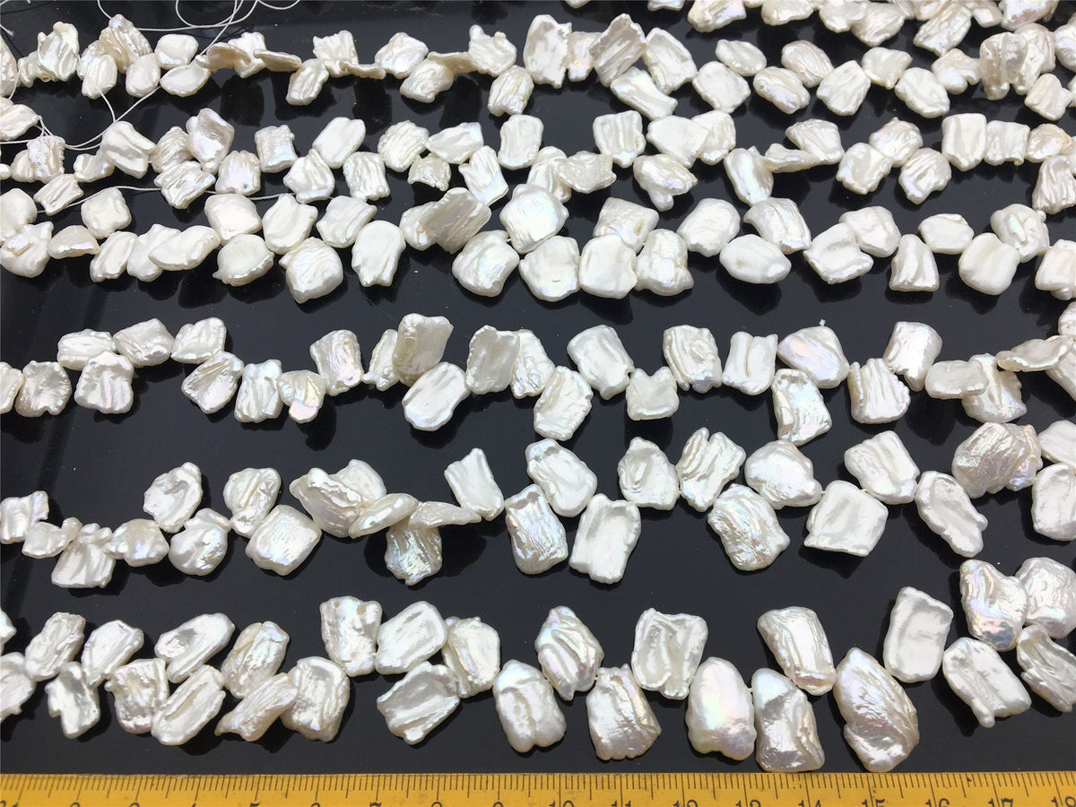 AA+ 8-10x13-17mm White Keshi freshwater Pearls, Very high luster, good quality, wholesale price, baroque pearl, keshi pearl strands, ZS-129-35