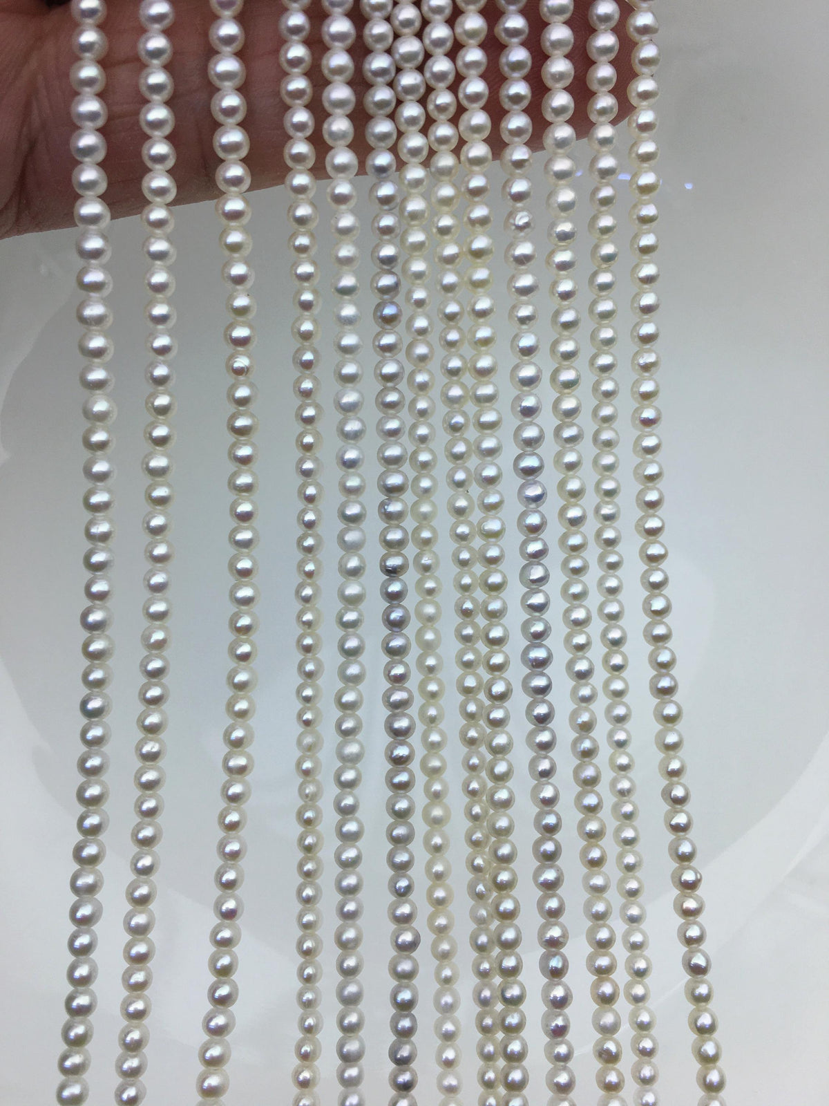 AA+ 2.5-3mm white near round seed freshwater pearls, for pearl necklace, loose freshwater pearl, RP2-T2