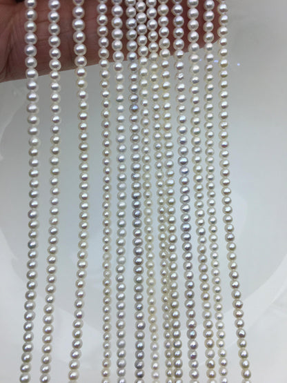 AA+ 2.5-3mm white near round seed freshwater pearls, for pearl necklace, loose freshwater pearl, RP2-T2