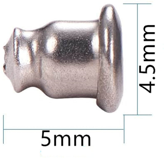 5 pairs 5x4.5x3mm Bullet Clutch Findings Posts, Safety Backs Posts Flat Pad Blank Earring Pin Studs for DIY Jewellery Making, ASL-ER-014