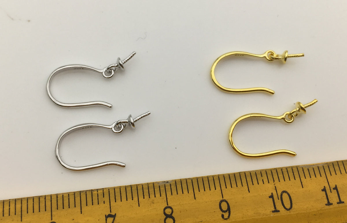 High Quality S925 Sterling Silver white/gold plated dangle hook, for dangle earrings, DIY, wholesale, ASL-ER-007