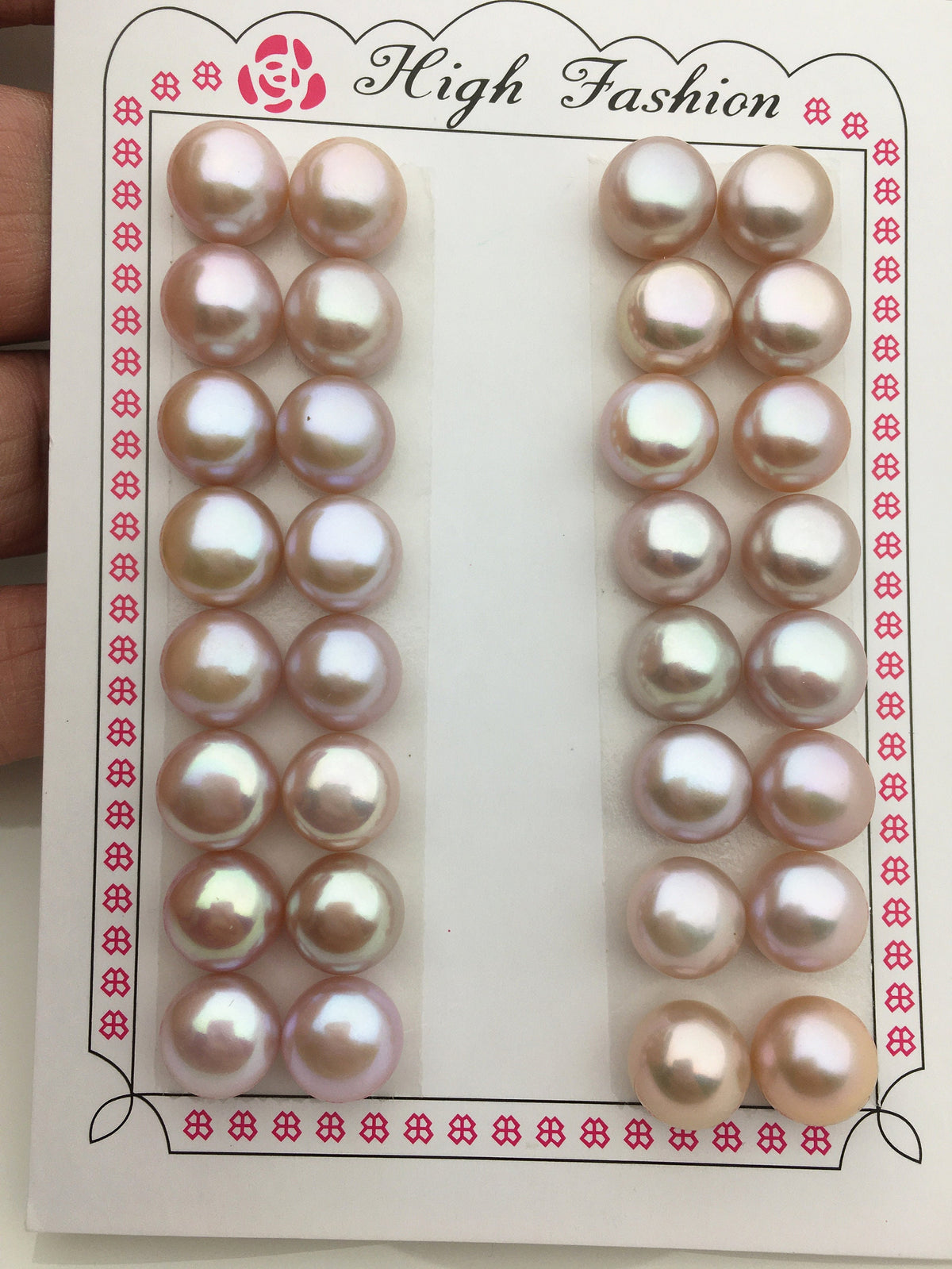 1 pair AAA+ 10.5-11mm Purple button Round freshwater pearls pair,BTN11-4A-1-2