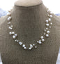 AAA pearl floating necklace, illusion pearl necklace, Multiple strand, Bridesmaid necklace, floating pearl choker, pearl charm necklace, NPN3-005