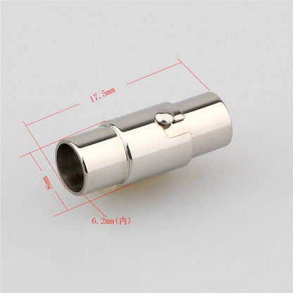 3pcs 2/3/4/6/8mm hole size stainless steel magent clasp, round leather cord bracelet necklace clasp, bracelet clasp, AAL-006