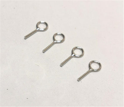30pcs circle sterling silver 3.5mm Hole Cup Pearl Screw Eye Pin Bail Peg Pendants for Half Drilled Beads Jewelry Making, ASL-P-010