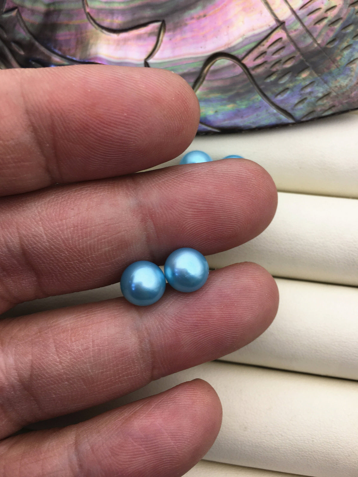 AAA 8-8.5mm light Blue Pearl earring, turquoise Pearl earrings,pearl stud earrings,SE1-T30