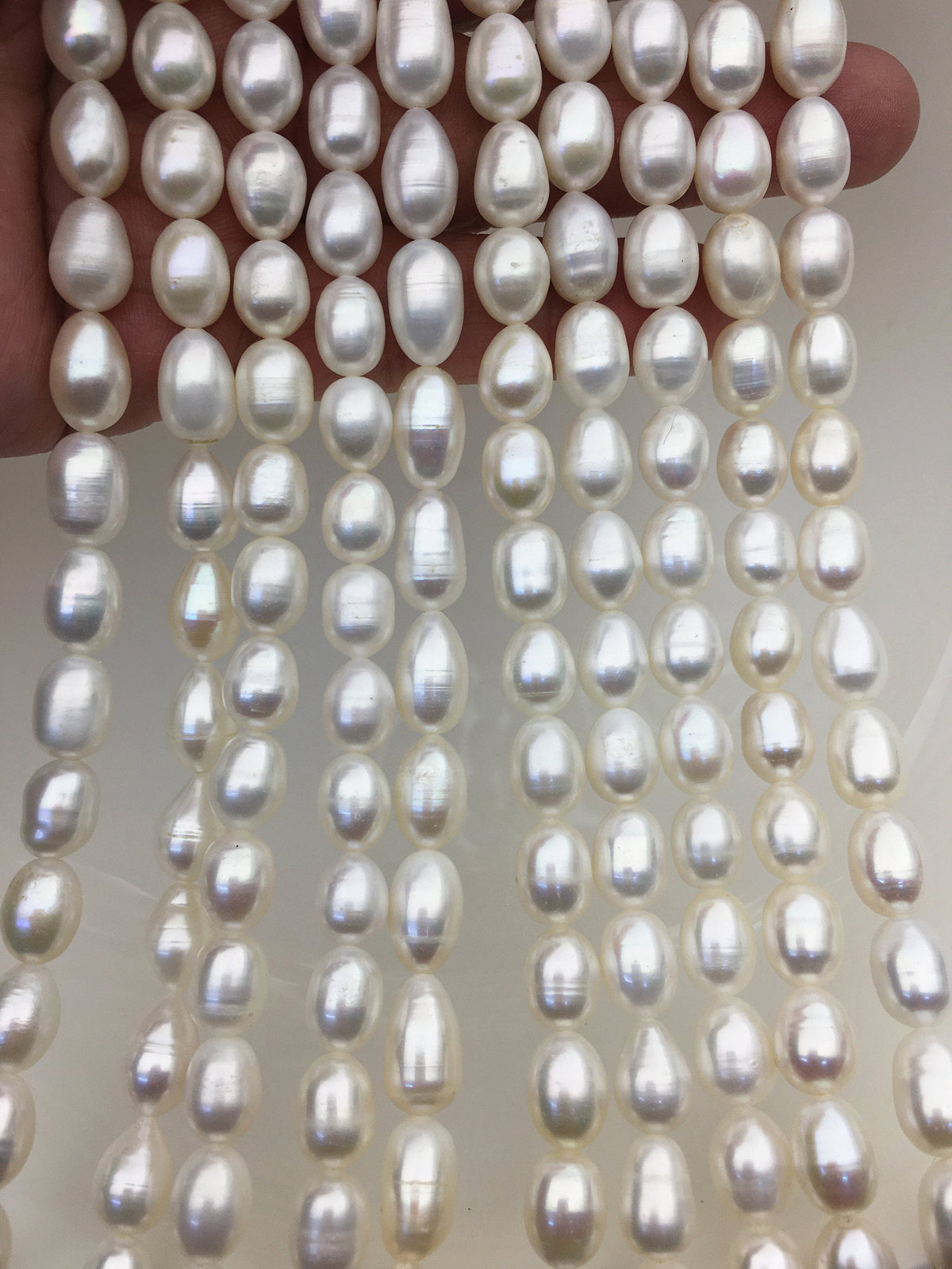 AA+ 8-8.5mm x 9-11mm Cultured White Freshwater Rice Pearls beads,drop pearl necklace,diy pearl beads,gift for her,LR8-T3