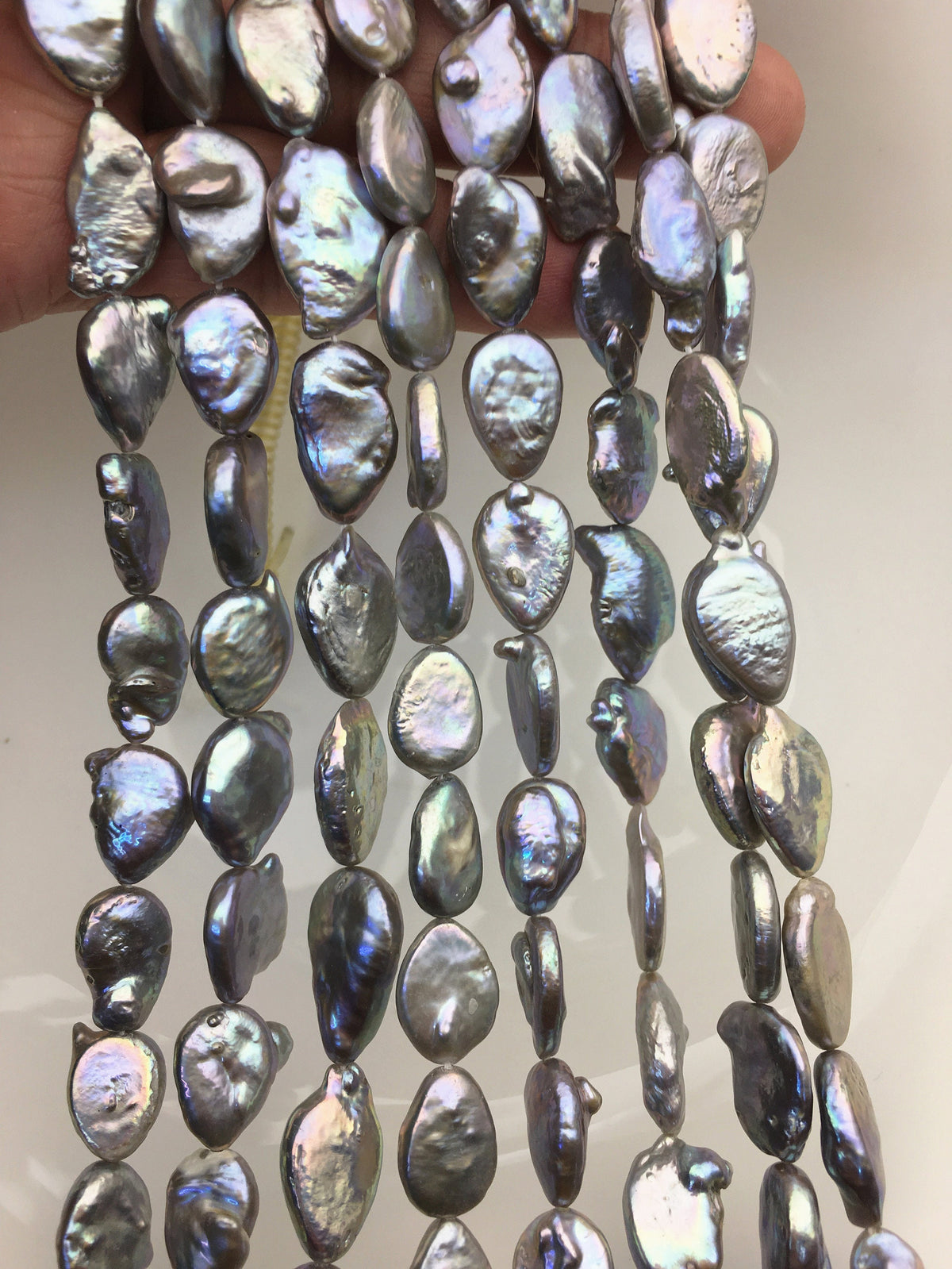 AA+ 10-12mm gray heart Freshwater Pearl,ZS-103-T2
