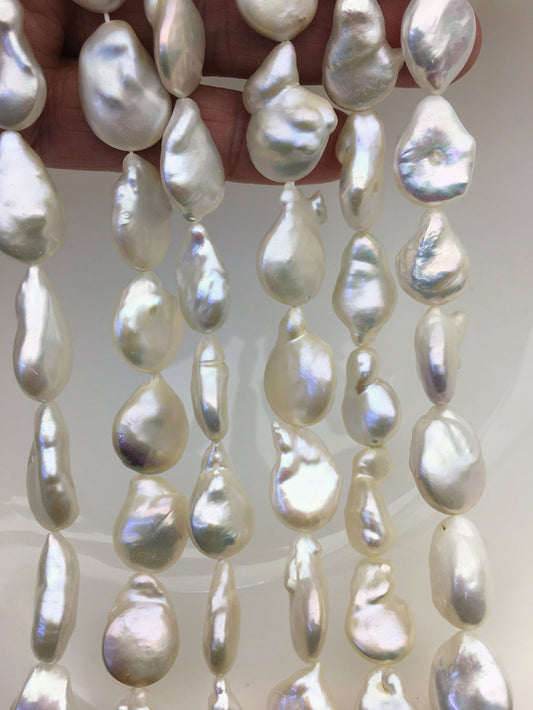 AA+ 12-14mm White teardrop Coin freshwater pearls,diy bead,flat round pearl bead,COIN12-2A-2-1