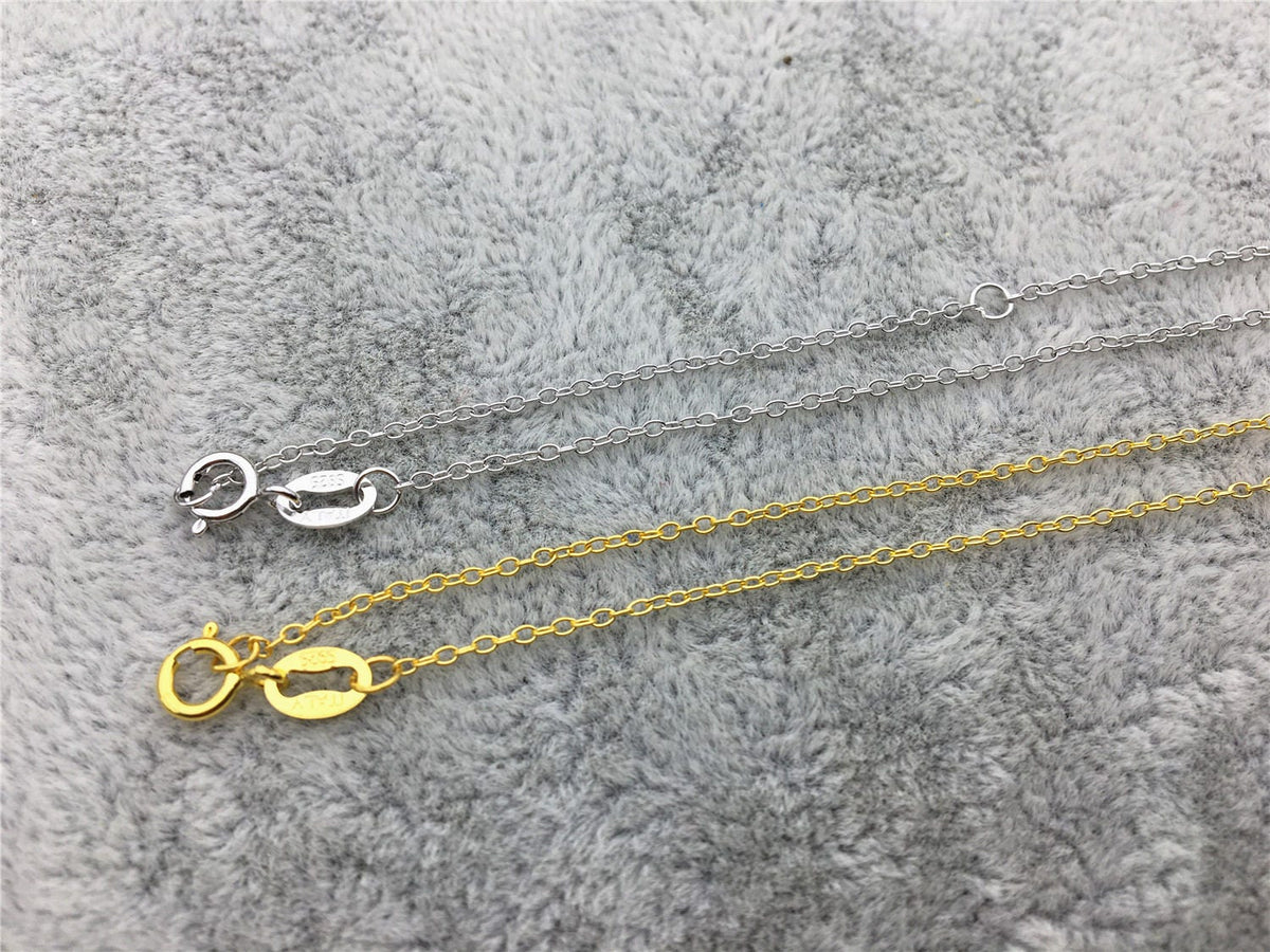 16+2''/23''/27''/31'' s925 Sterling Silver O Chain Necklace With Round Clasp,Replace Necklace,S925 Chain