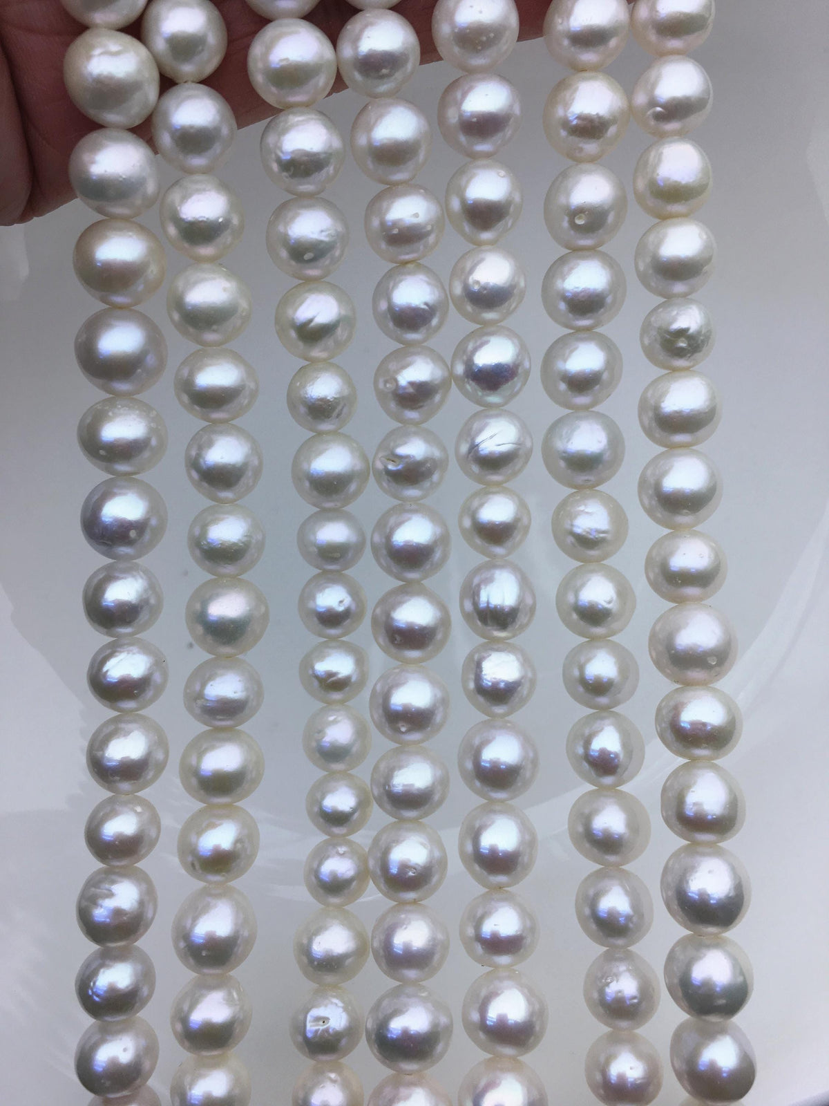 AA+ 8-10mm white near round Edison Freshwater Pearl,ED10-2A-2-55