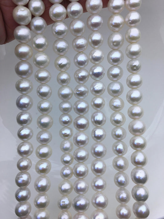 AA+ 8-10mm white near round Edison Freshwater Pearl,ED10-2A-2-55