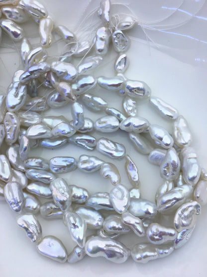 AA+ 9-11mm white long keshi Freshwater Pearl,ZS-200-66